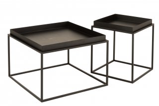 Table gigogne carrée métal noir SURA ( large )